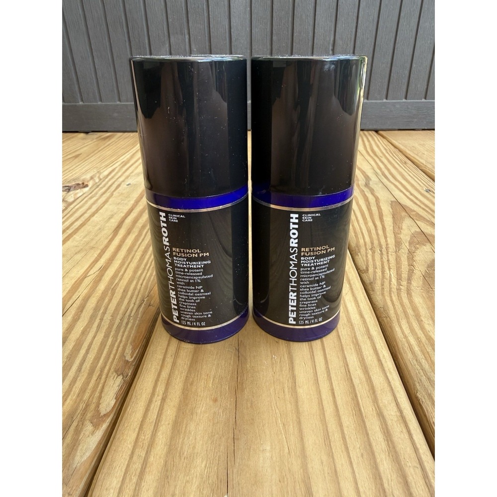 (2) Peter Thomas Roth Retinol Fusion PM Body Moisturizing Treatment 4fl.oz New